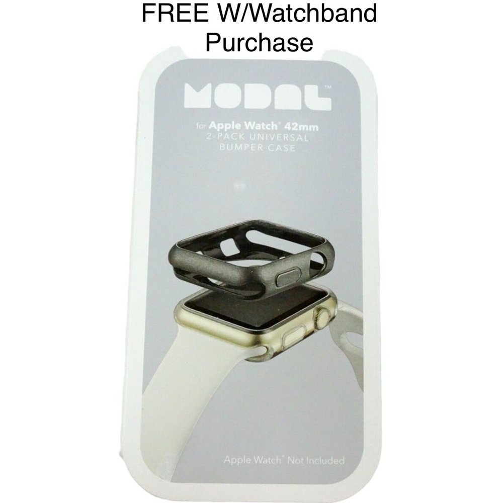 2PK-Modal-Bumper for smartwatch thermoplastic polyurethane -42mm/spacegrey&clear